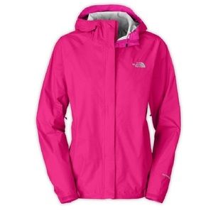 Pink North Face rain racket